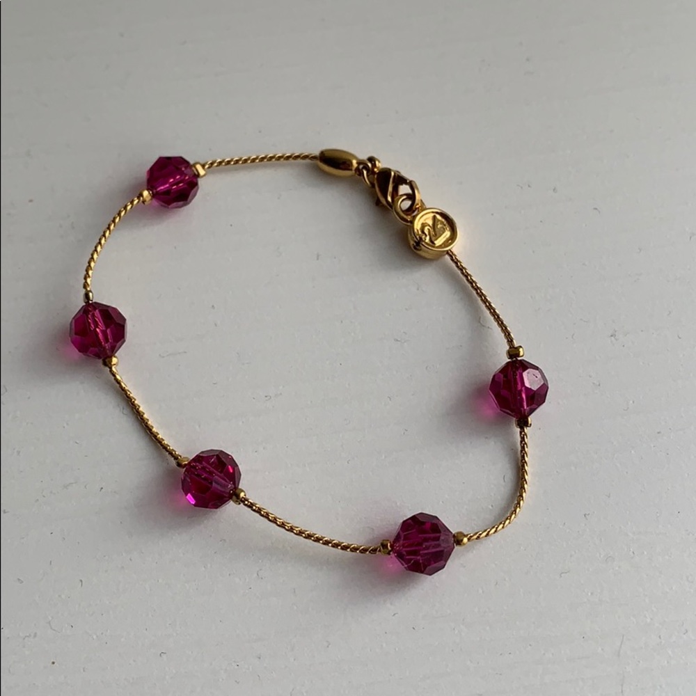 Swarovski pink crystal bead bracelet